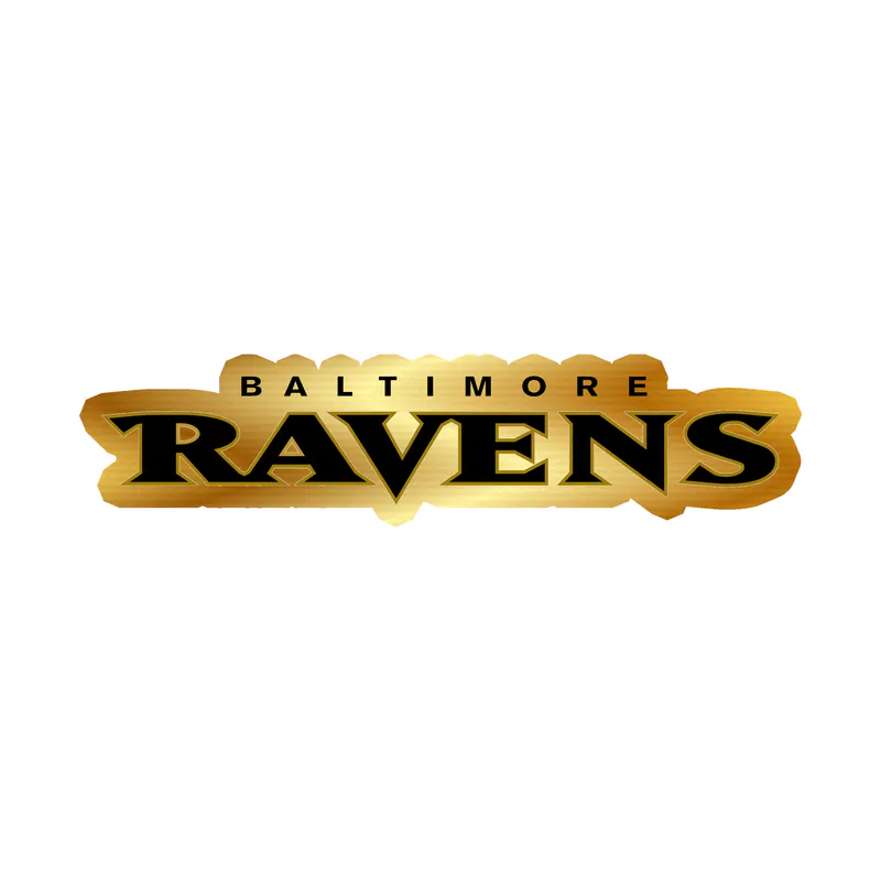 Baltimore Ravens - Image 10 - Gold Chrome Vinyl Sticker - Custom Size