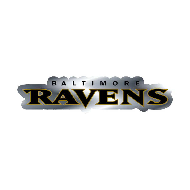Baltimore Ravens - Image 10 - Silver Chrome Vinyl Sticker - Custom Size