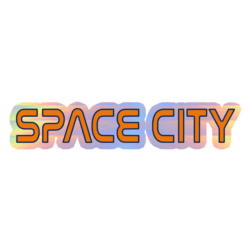 Houston Astros - Space City - Holographic Vinyl Sticker - Custom Size