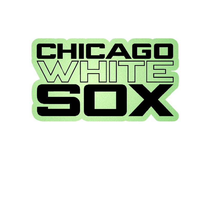 Chicago White Sox - Name - Glow in the Dark Vinyl Sticker - Custom Size