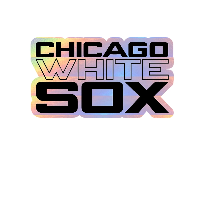 Chicago White Sox - Name - Holographic Vinyl Sticker - Custom Size