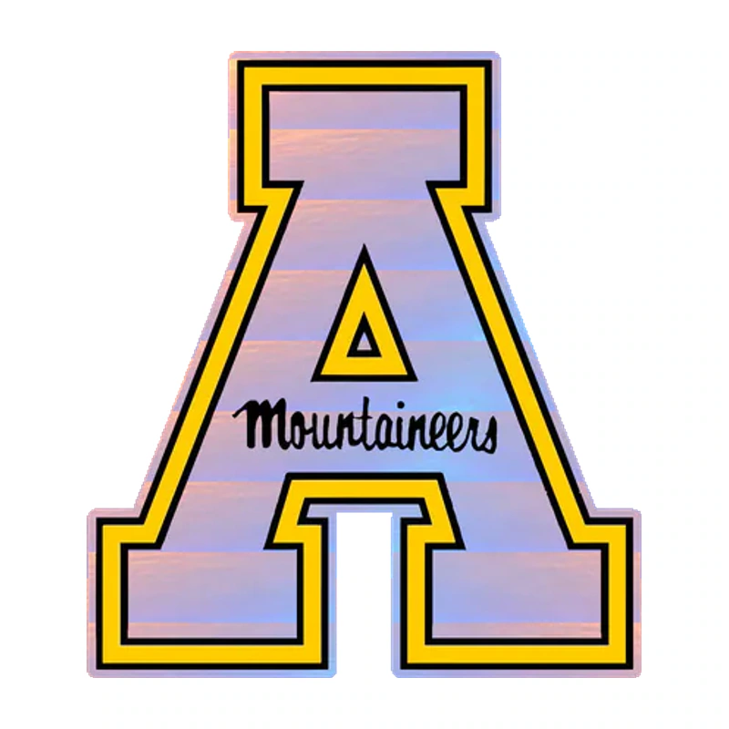 Appalachian State Mountaineers - Image 1 - Holographic Vinyl Decal - Custom Size
