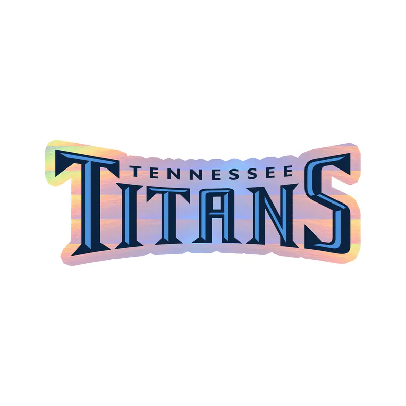 Tennessee Titans - Blue Lettering - Holographic Vinyl Sticker - Custom Size