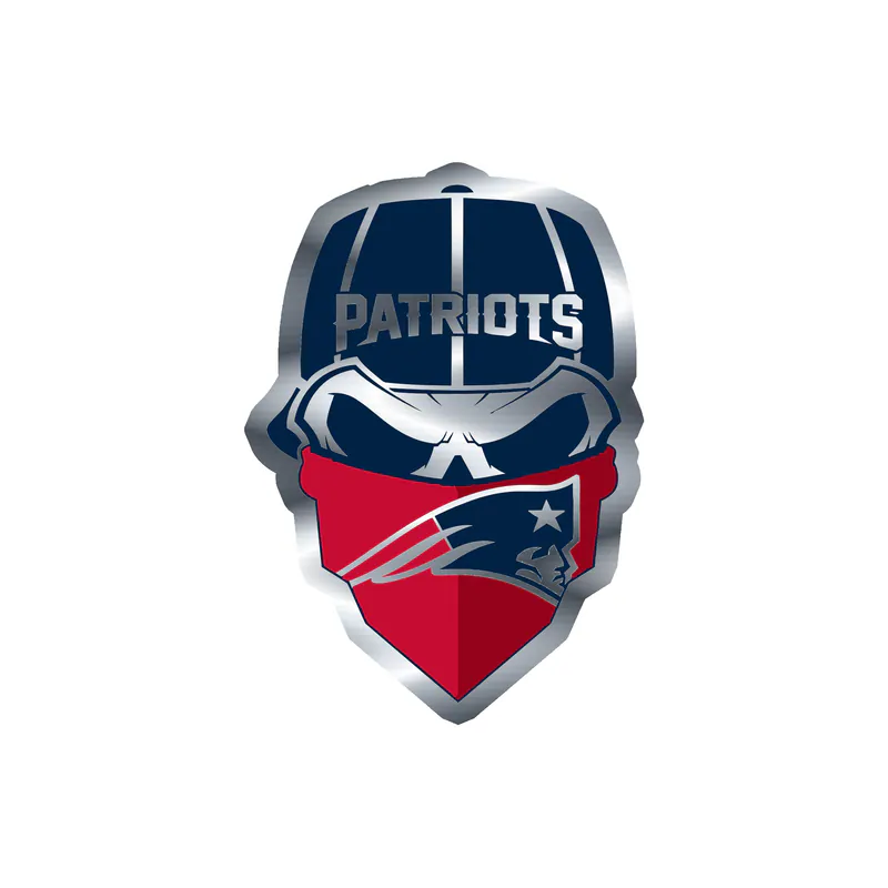 New England Patriots - Image 7 - Silver Chrome Vinyl Sticker - Custom Size
