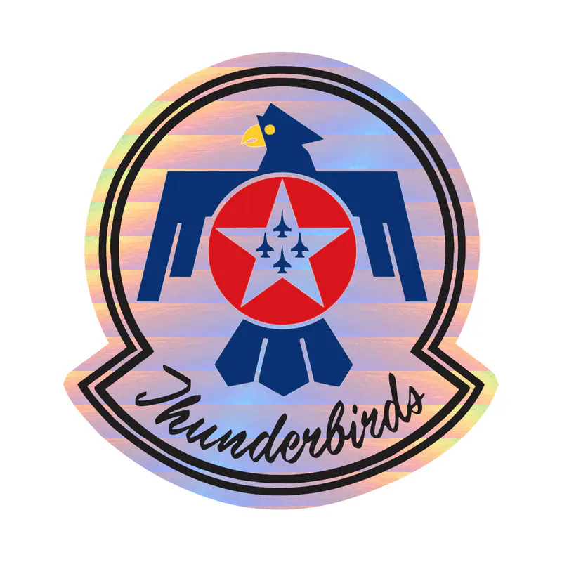 Air Force - Thunderbirds- Holographic Vinyl Decal