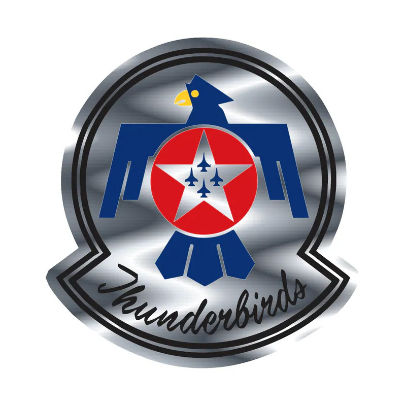 Air Force - Thunderbirds- Silver Chrome Vinyl Decal