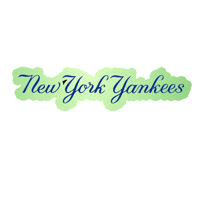 New York Yankees - Name Cursive - Glow in the Dark Vinyl Sticker - Custom Size