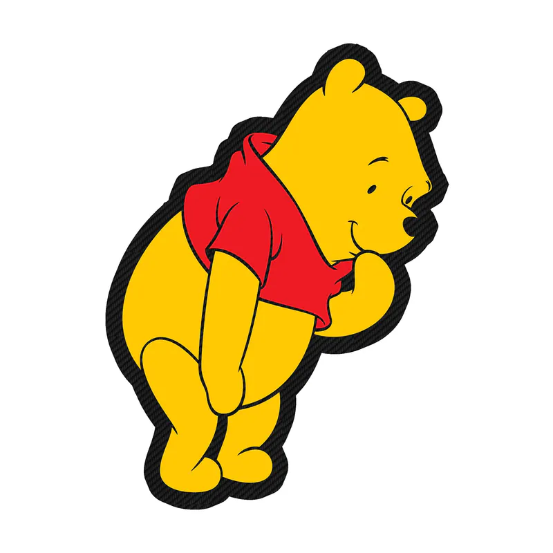 Winnie The Pooh - Carbon Fiber Vinyl Sticker - Custom Size