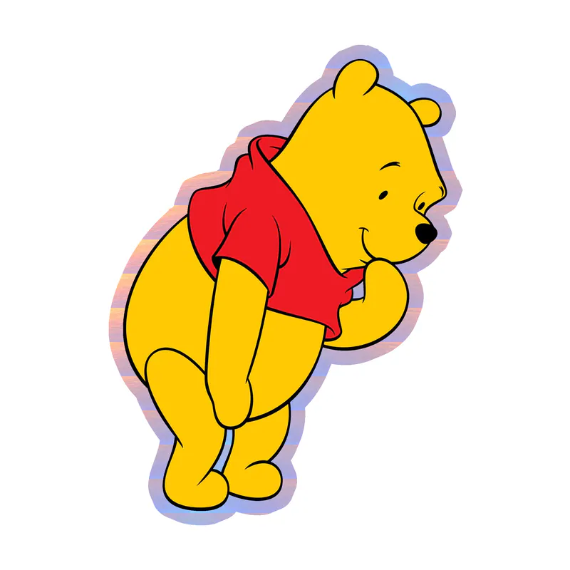 Winnie The Pooh - Holographic Vinyl Sticker - Custom Size