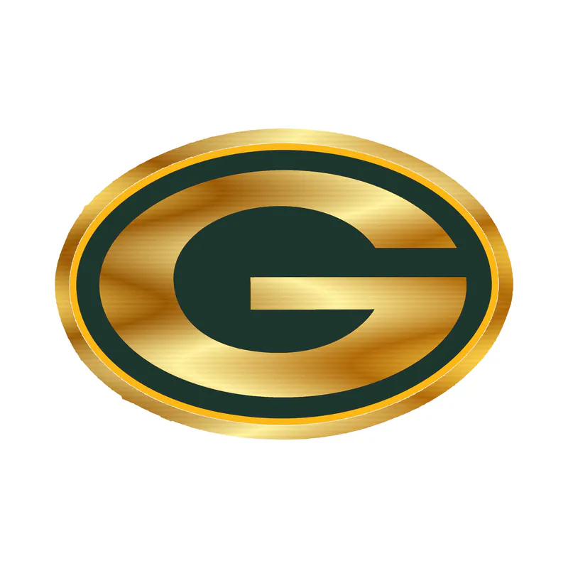 Green Bay Packers - Image 4 - Gold Chrome Vinyl Sticker - Custom Size