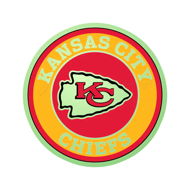 Kansas City Chiefs - Round KC - Glow in the Dark Vinyl Decal