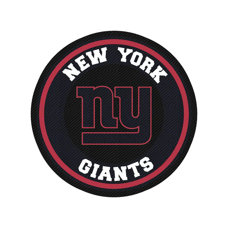 New York Giants - Round - Full Color - Carbon Fiber Vinyl Sticker - Custom Size