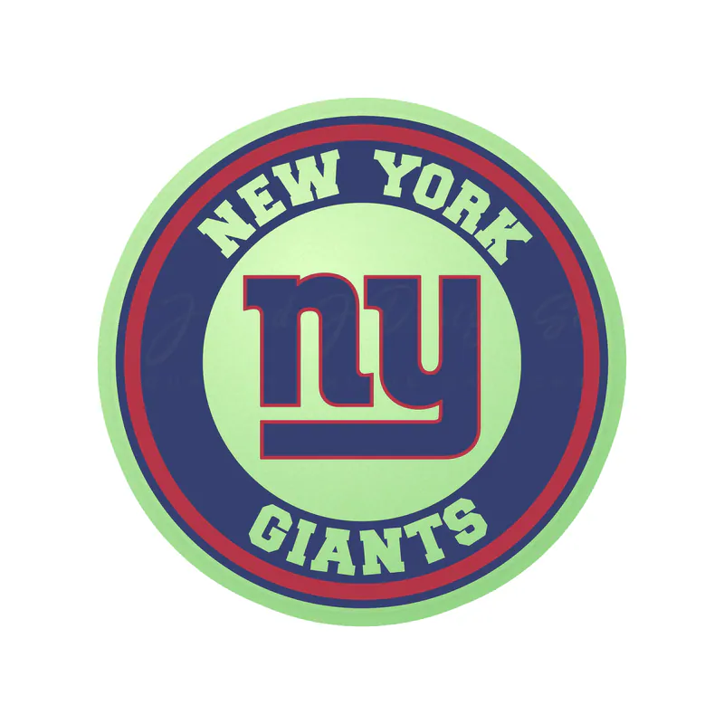 New York Giants - Round - Full Color - Glow in the Dark Vinyl Sticker - Custom Size
