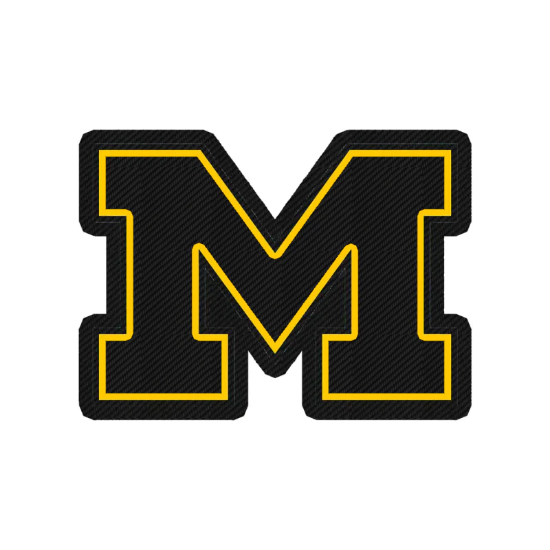 Michigan Wolverines - Image 3 - Carbon Fiber Vinyl Decal - Custom Size