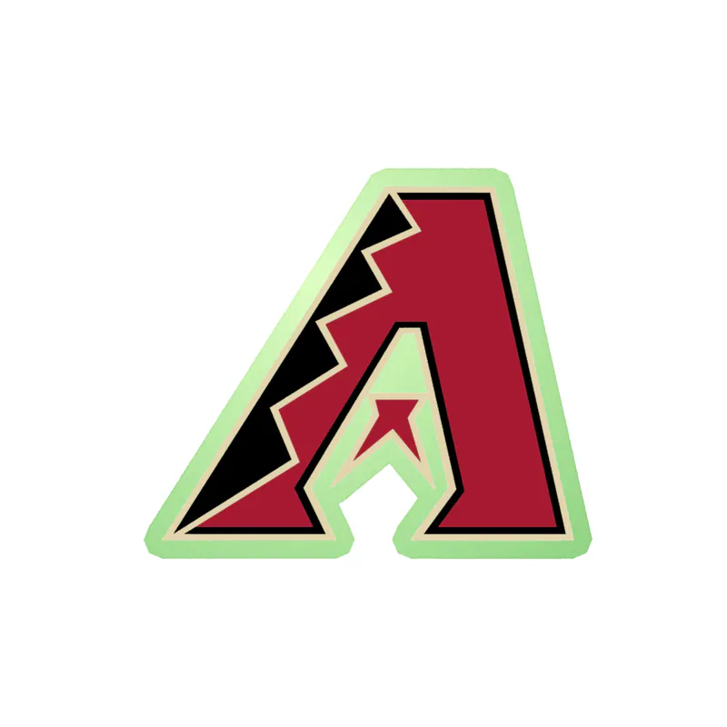 Arizona Diamondbacks - A - Glow in the Dark Vinyl Sticker - Custom Size