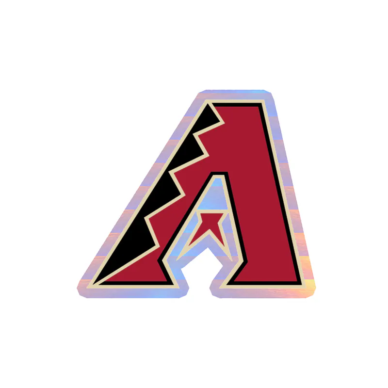 Arizona Diamondbacks - A - Holographic Vinyl Sticker - Custom Size