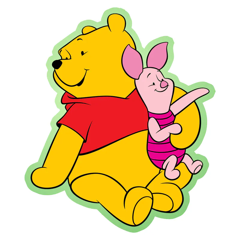 Winnie The Pooh - Pooh and Piglet - Glow in the Dark Vinyl Sticker - Custom Size