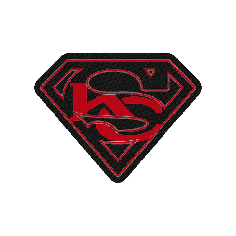 Kansas City Chiefs - Superman - Carbon Fiber Vinyl Sticker – Custom Size