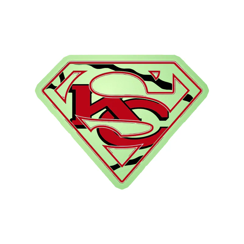 Kansas City Chiefs - Superman - Glow in the Dark Vinyl Sticker – Custom Size