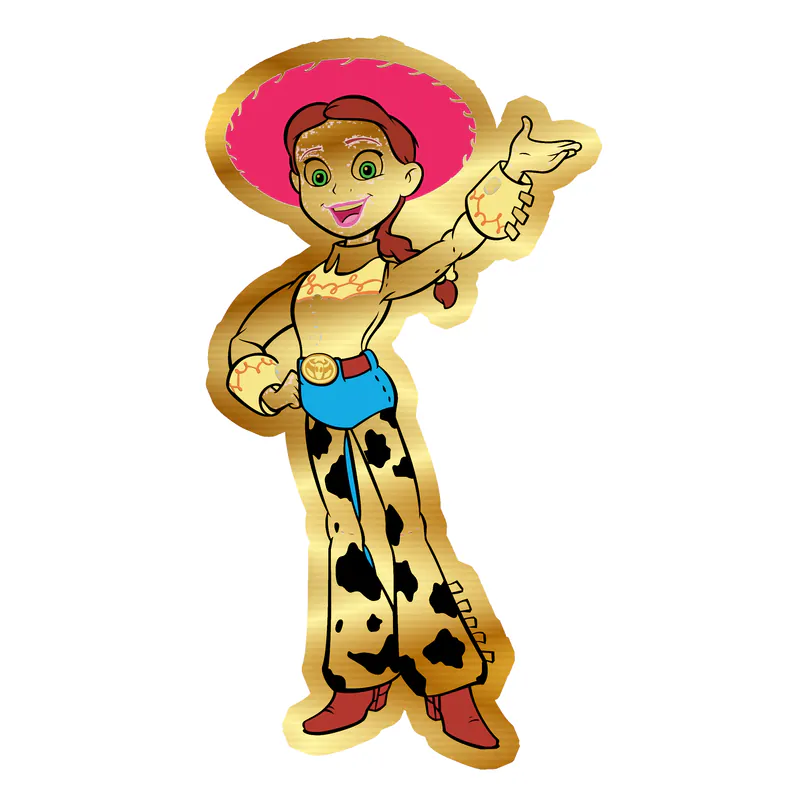 Toy Story Gold Chrome Vinyl Sticker - Custom Size