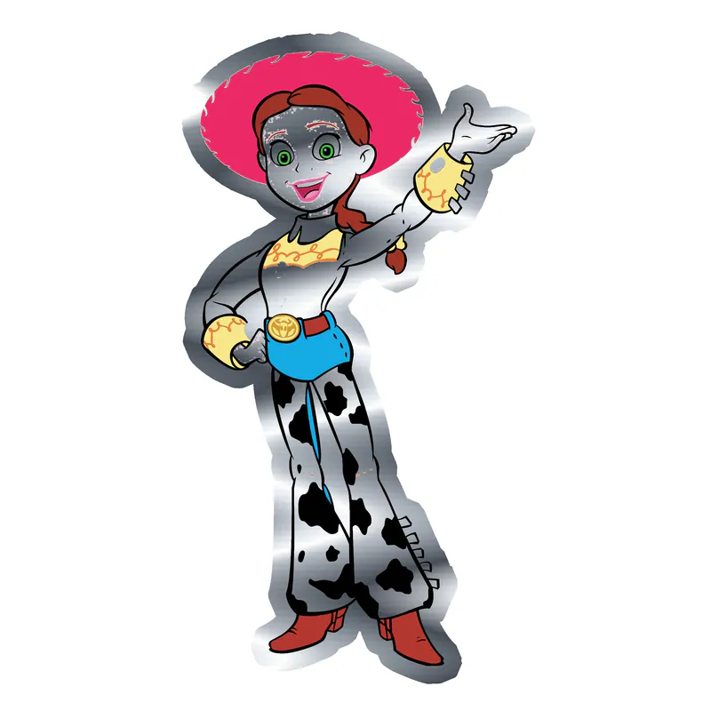 Toy Story Silver Chrome Vinyl Sticker - Custom Size