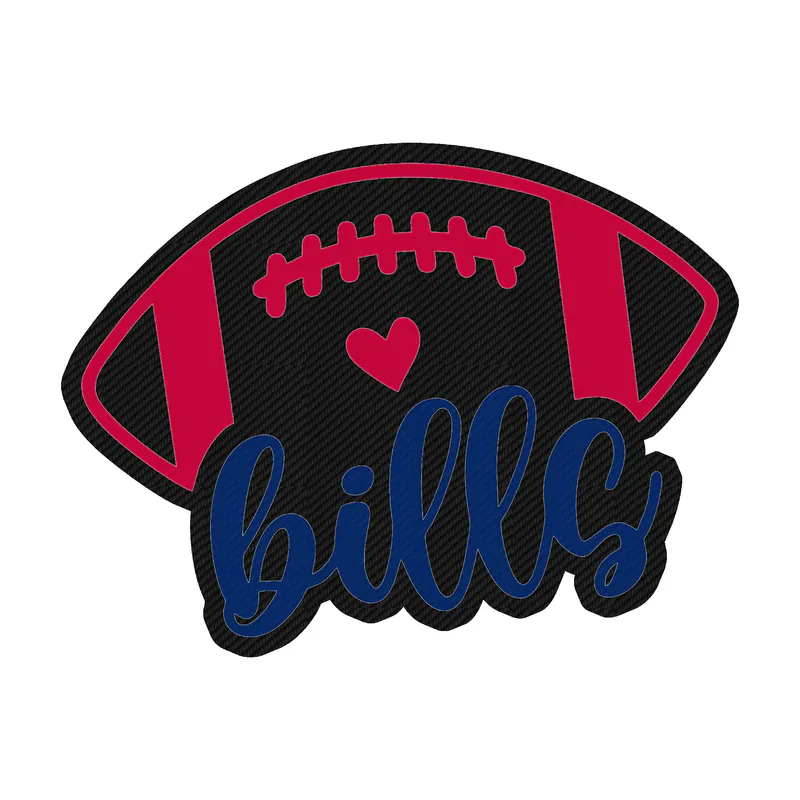 Buffalo Bills - Football - Carbon Fiber Vinyl Sticker - Custom Size