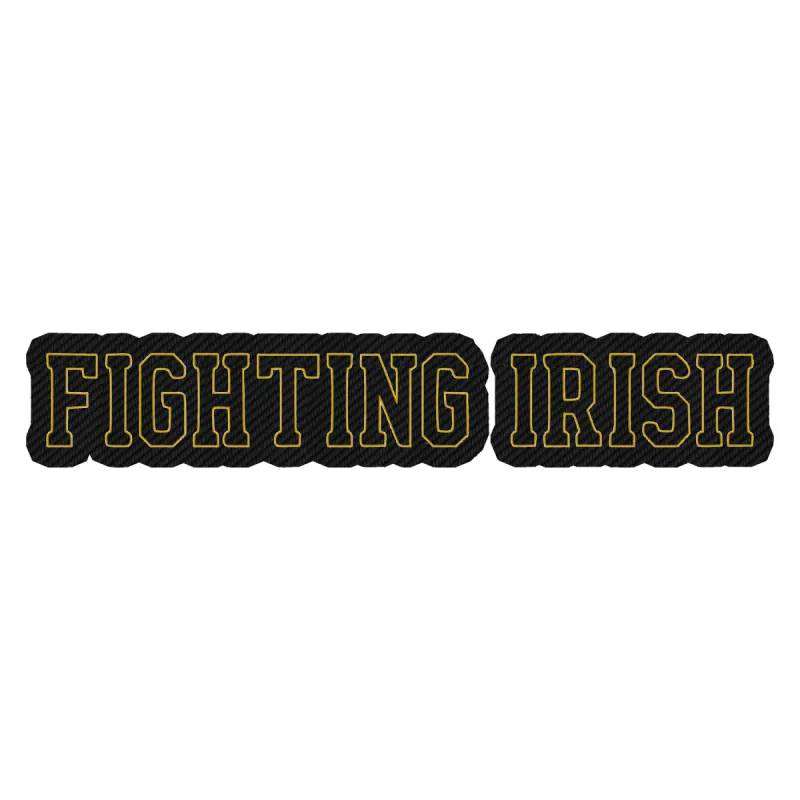 Notre Dame - Fighting Irish - Carbon Fiber Vinyl Sticker - Custom Size