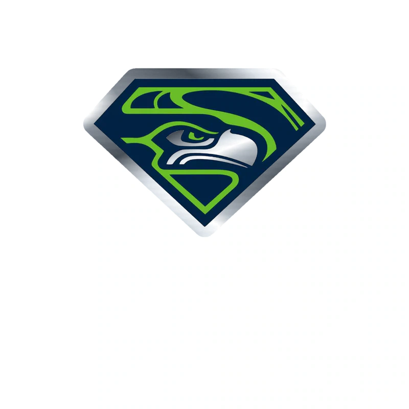 Seattle Seahawks - Image 11 - Silver Chrome Vinyl Sticker - Custom Size
