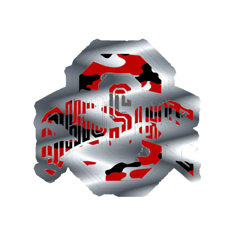 Ohio State Buckeyes - Image 2 - Silver Chrome Vinyl Decal