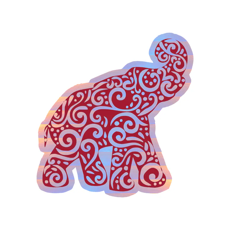 Alabama Crimson Tide - Image 3 - Holographic Vinyl Decal - Custom Size