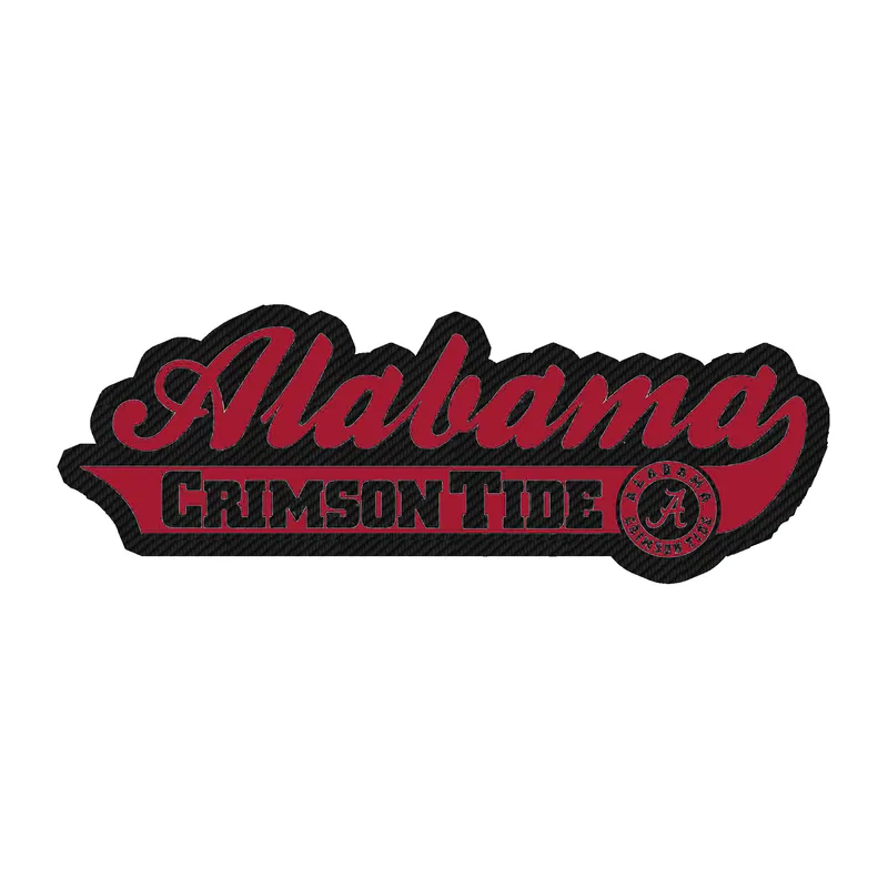 Alabama Crimson Tide - Image 12 - Carbon Fiber Vinyl Decal - Custom Size