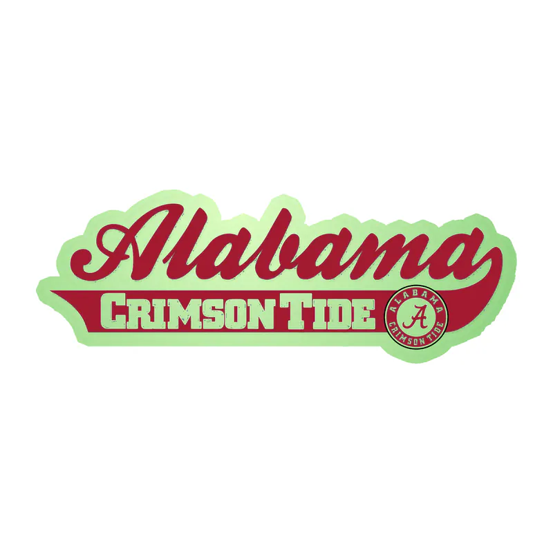 Alabama Crimson Tide - Image 12 - Glow in the Dark Vinyl Decal - Custom Size
