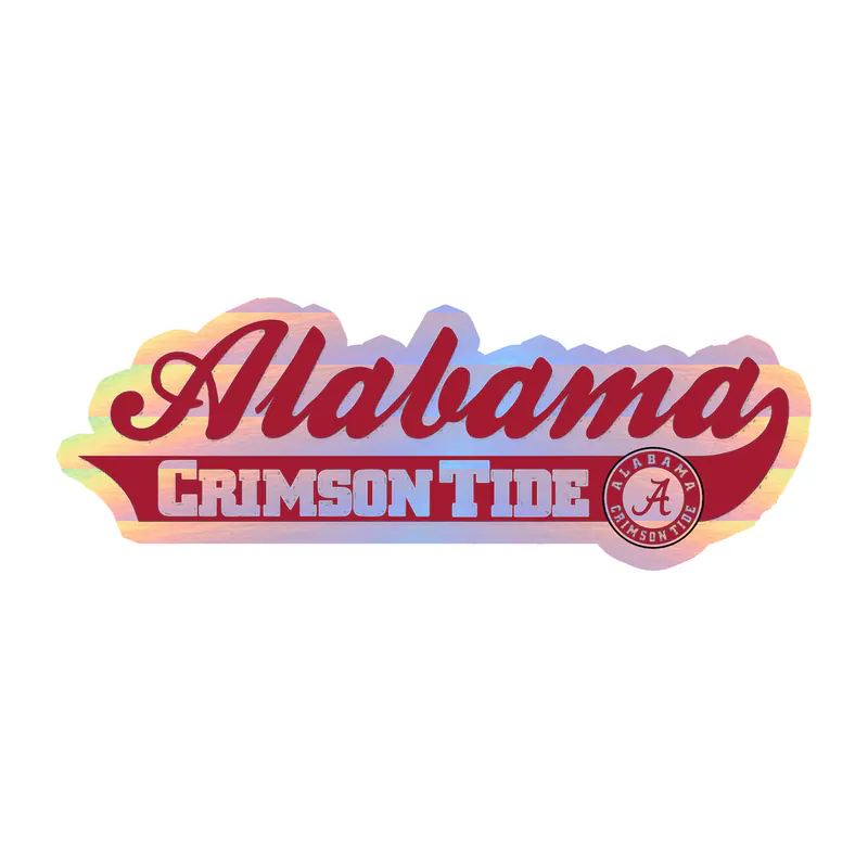 Alabama Crimson Tide - Image 12 - Holographic Vinyl Decal - Custom Size