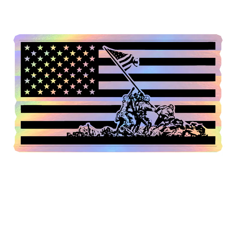 Iwo Jima Holographic Vinyl Decal