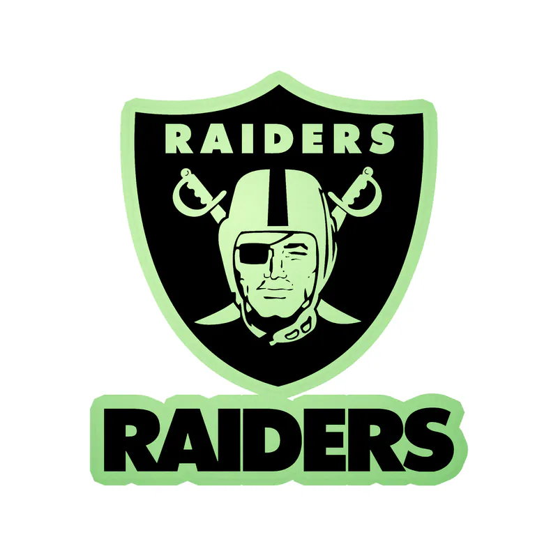 Las Vegas Raiders - Image 16 - Glow in the Dark Vinyl Sticker - Custom Size