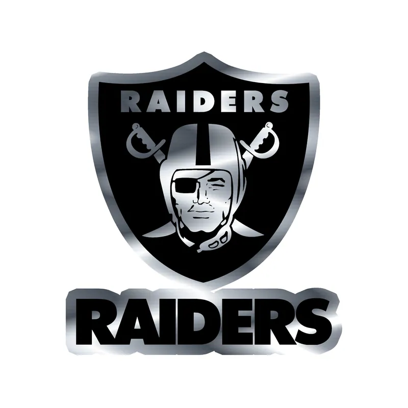 Las Vegas Raiders - Image 16 - Silver Chrome Vinyl Sticker - Custom Size