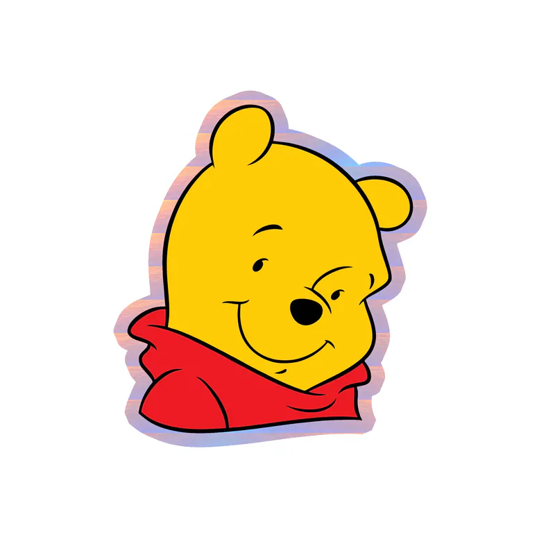 Winnie The Pooh - Holographic Vinyl Sticker - Custom Size