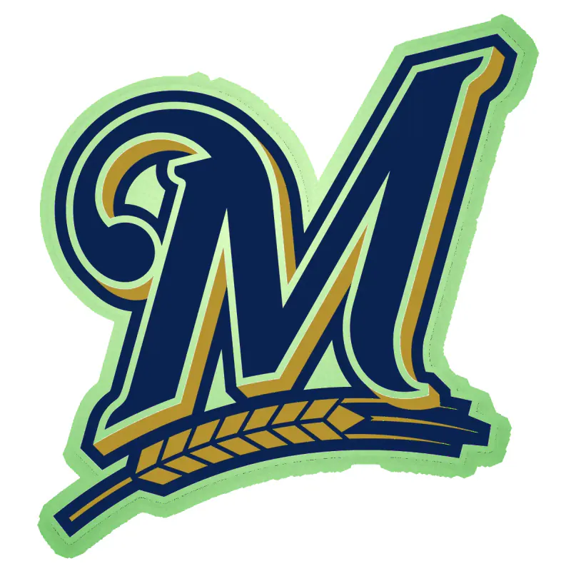 Milwaukee Brewers - M - Glow in the Dark Vinyl Sticker - Custom Size