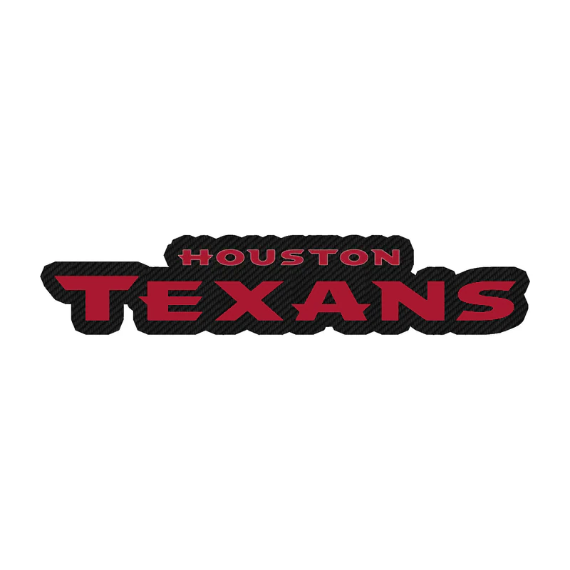 Houston Texans - Name - Carbon Fiber Vinyl Sticker - Custom Size