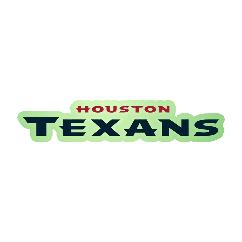 Houston Texans - Name - Glow in the Dark Vinyl Sticker - Custom Size