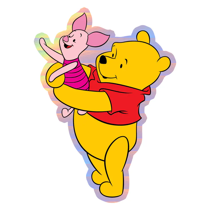 Winnie The Pooh - Pooh And Piglet - Holographic Vinyl Sticker - Custom Size