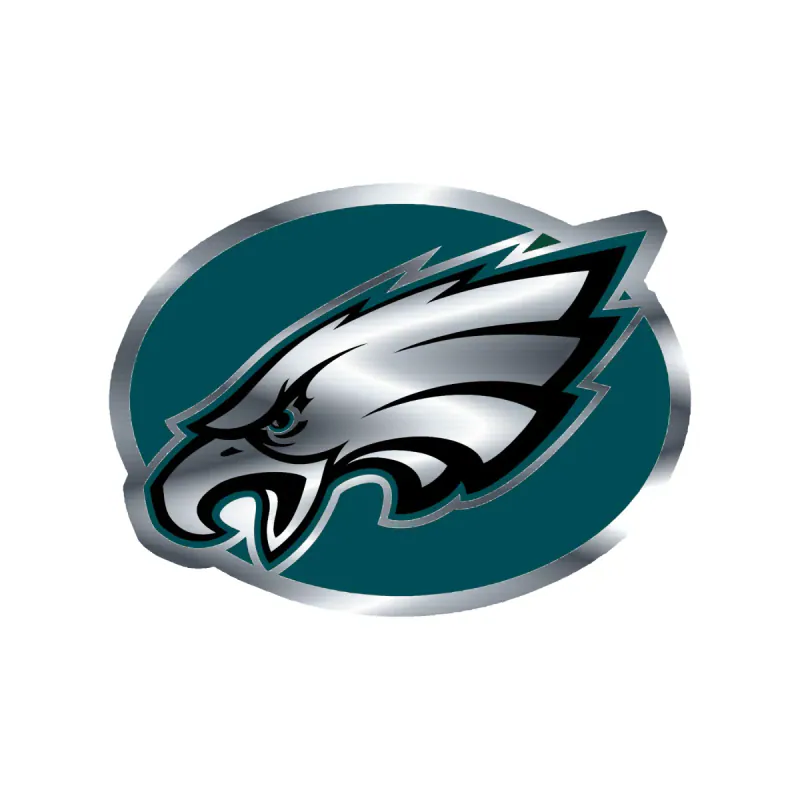 Philadelphia Eagles - Image 16 - Silver Chrome Vinyl Sticker - Custom Size