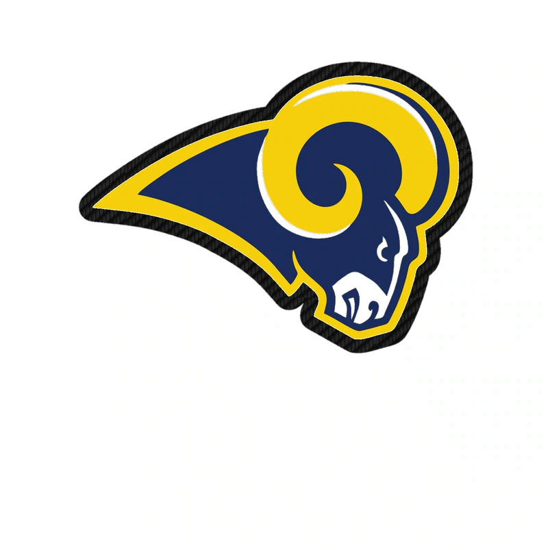 Los Angeles Rams - Image 1 - Carbon Fiber Vinyl Sticker - Custom Size