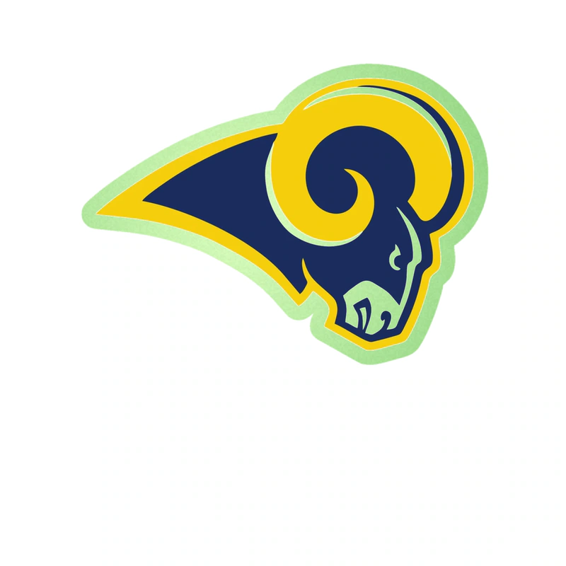 Los Angeles Rams - Image 1 - Glow in the Dark Vinyl Sticker - Custom Size