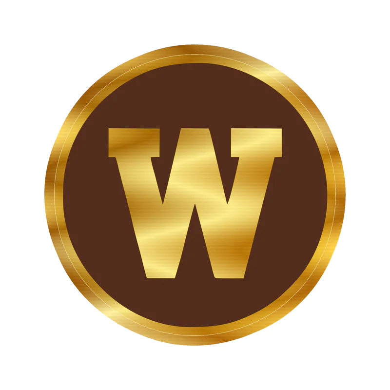 Western Michigan University Gold Chrome Vinyl Decal - Custom Size