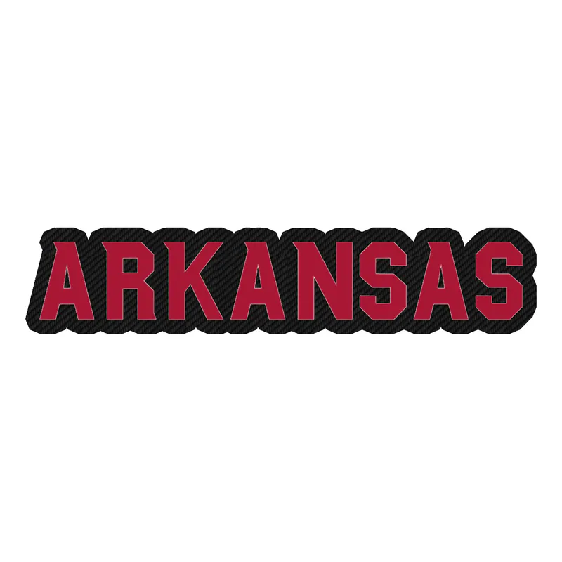 Arkansas Razorbacks - Image 1 - Carbon Fiber Vinyl Decal - Custom Size