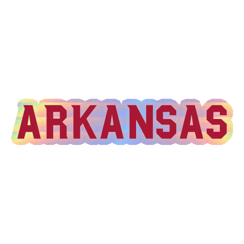 Arkansas Razorbacks - Image 1 - Holographic Vinyl Decal - Custom Size