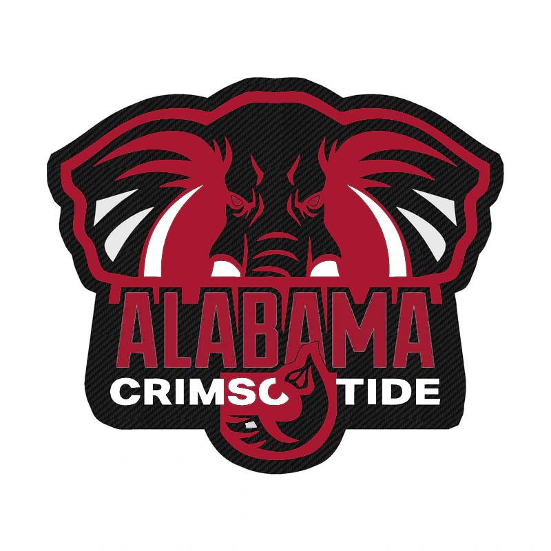 Alabama Crimson Tide - Image 17 - Carbon Fiber Vinyl Decal - Custom Size