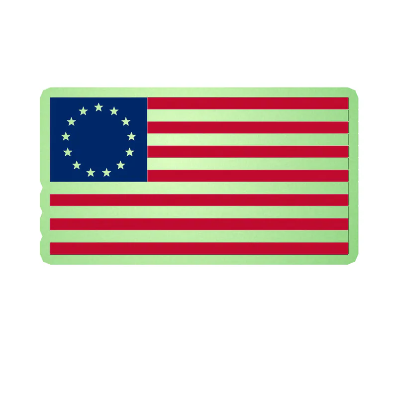 Betty Ross Flag Glow in the Dark Vinyl Decal - custom size