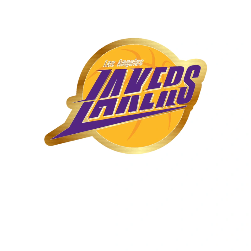 Los Angeles Lakers - Image 9 - Gold Chrome Vinyl Sticker - Custom Size